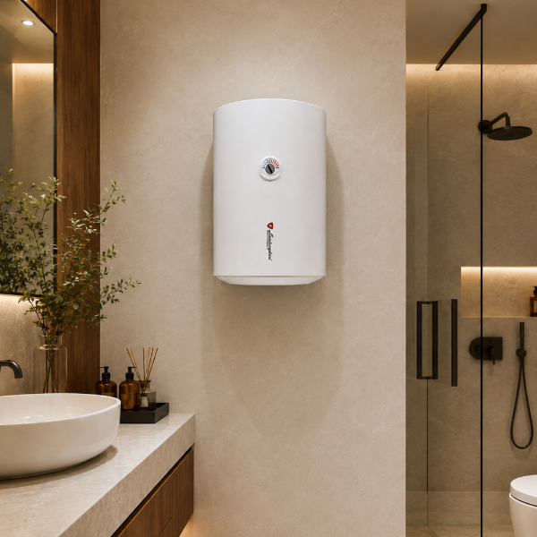 Picture of Boiler taurus, horizontal, right, white, 50lt, 2kw