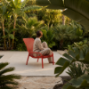 Picture of Lounge chair, net,polypropylene, corallo,  61,5-90 cm