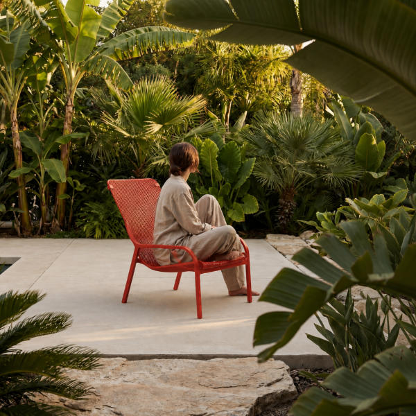 Picture of Lounge chair, net,polypropylene, corallo,  61,5-90 cm