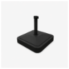 Picture of Plastic base filled with sand and bricks 57kg, with wheels, black matt, suitable for 35-48mm pole umbrella