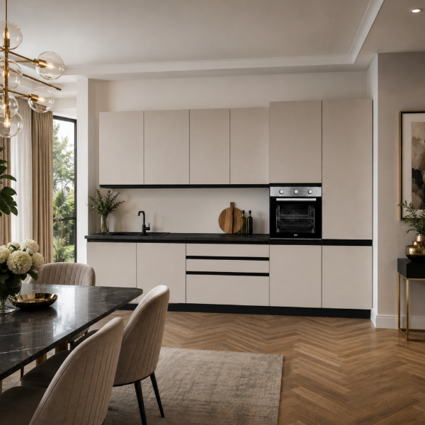 Picture of Kitchen, gio, dx, fango opaco/fango, 330x240cm