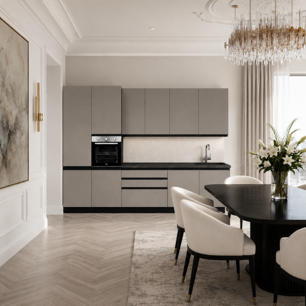 Picture of Kitchen, gio, sx, grey/anthracite, 330x240cm