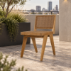 Fotografia e Karrige lounge, tribute, teak natural, kafe, 52x53.5x79cm.