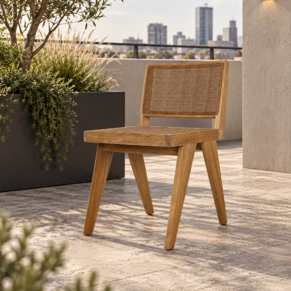 Fotografia e Karrige lounge, tribute, teak natural, kafe, 52x53.5x79cm.