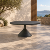 Fotografia e Tavoline mesi, roda,  beton, wenge, dia.90x47cm.
