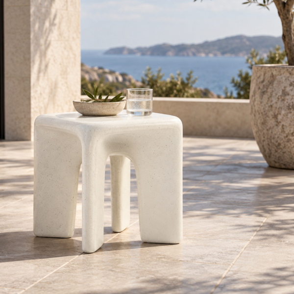 Fotografia e Tavoline mesi, egeo, beton, ivory, 48x48x48cm.