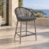 Fotografia e Stol, malibu, alumin gri, ratan pebble mix,  jasteke midnight,  54x50x86cm.