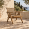 Fotografia e Karrige lounge, tribute, teak natural, kafe, 59.7x84.3x76.8cm.