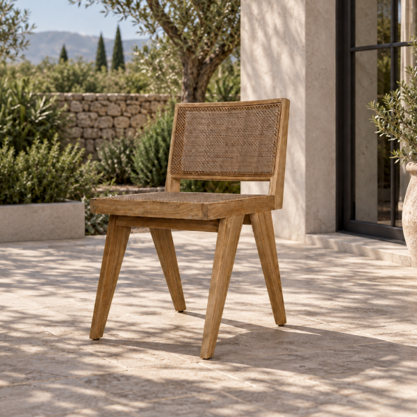 Fotografia e Karrige lounge, tribute, teak natural, kafe, 52x53.5x79cm.
