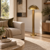 Fotografia e Abazhur dyshemeje Mushroom, celik me finiture brushed brass – 60×152.5 cm.